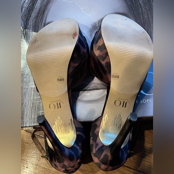 Jennifer Lopez JLO Women's High Heels Shoes Size 8.5 New With Box leopard print - Picture 9 of 14